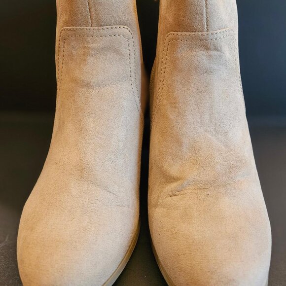 ANA suede booties with 2 inch heels. Size=8M. Color: clay/sand. - Picture 4 of 7